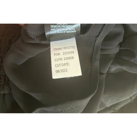 TORRID Peplum Chiffon Clip Floral Blouson Sleeve Top Size 1X 14-16 Black NWT - Picture 9 of 10